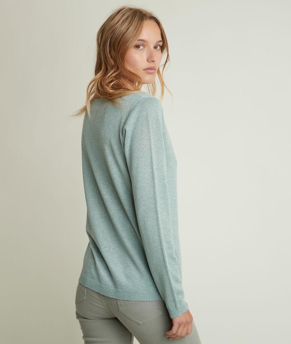 Ryo sparkly, lightweight pullover ardoise.