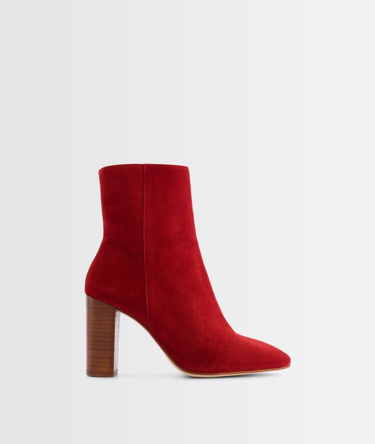 Valentina bordeaux high-heeled ankle boots bordeaux fonce.
