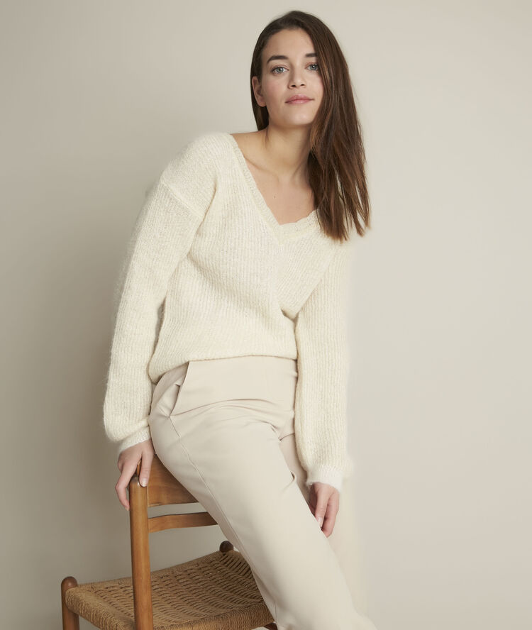 Flambeur ecru lurex pullover  ecru.
