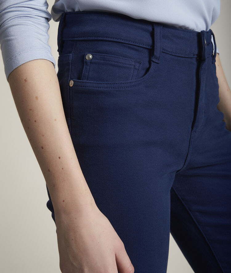 Suzy: our original slim-fit blue jeans ink.