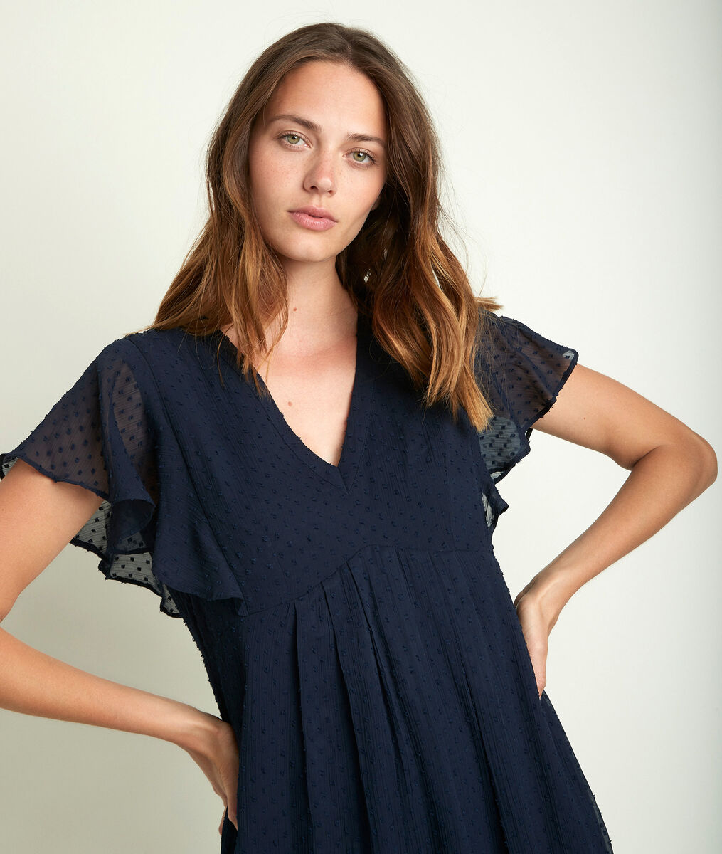 Calissa navy plumetis dress PhotoZ | 1-2-3