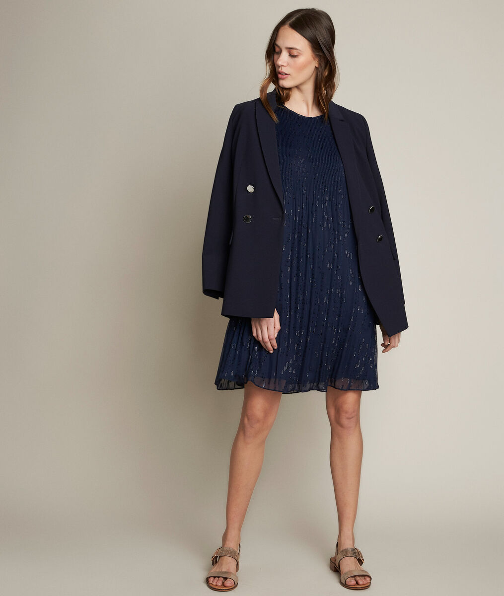 Coralia pleated lurex dress | 1-2-3 Coralia pleated lurex dress PhotoZ | 1-2-3