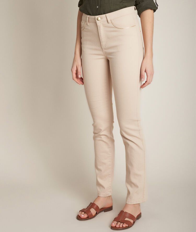 The original 123: sonia beige straight leg jeans whitewash.