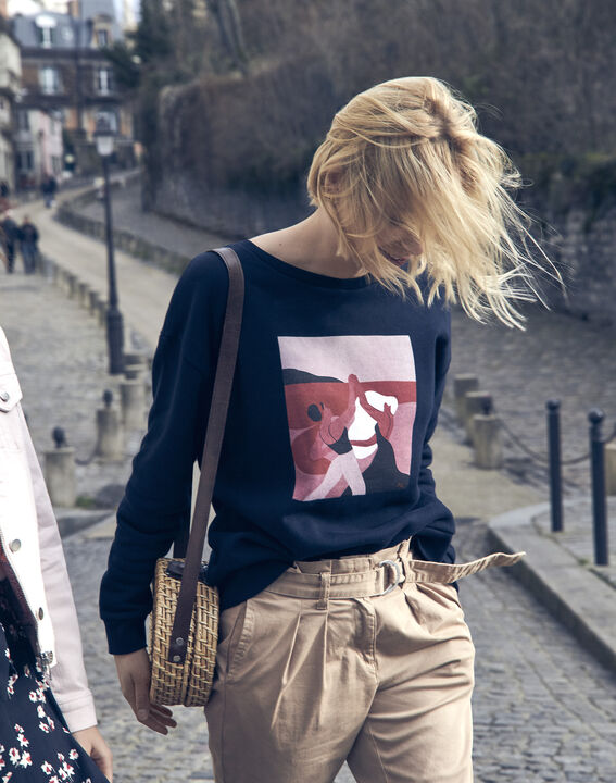 Women's Day Women's Ecru Sailor Sweatshirt | 1-2-3 Women's Day Women's Ecru Sailor Sweatshirt PhotoZ | 1-2-3