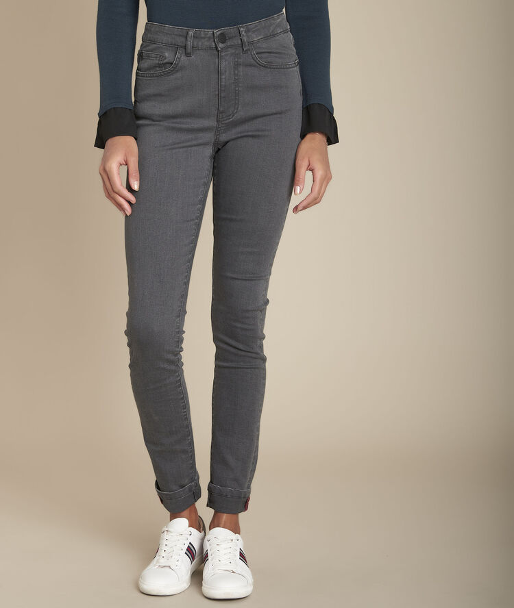 Suzy mid-grey slim jeans mid chine.