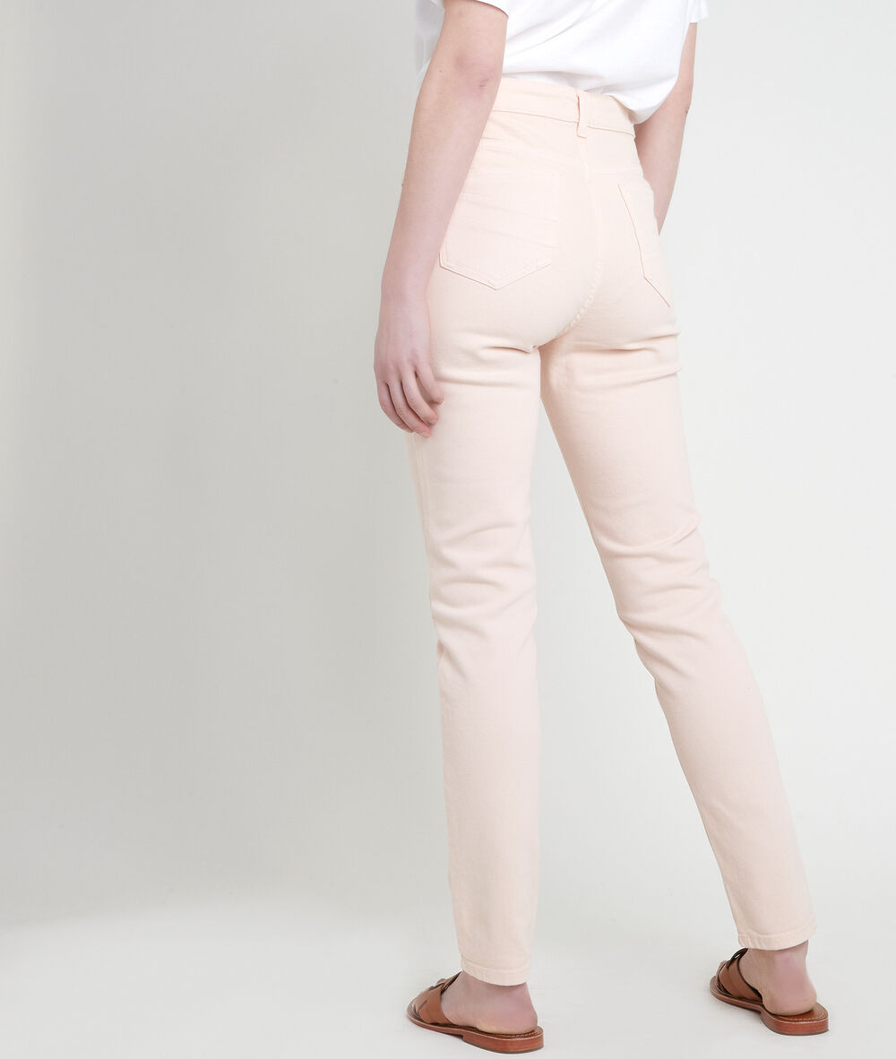 The iconic suzy slim-fit jeans in peach-coloured recycled cotton peche.