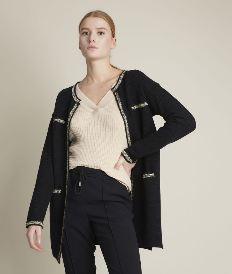 Dolmen beige pullover in recycled polyester greige.