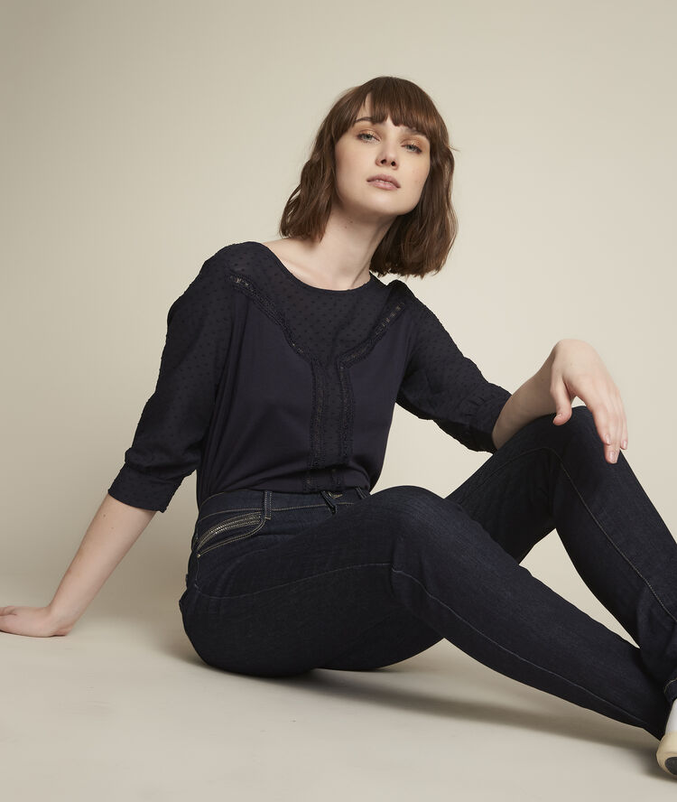 Reine nacy blue lace top navy blue.