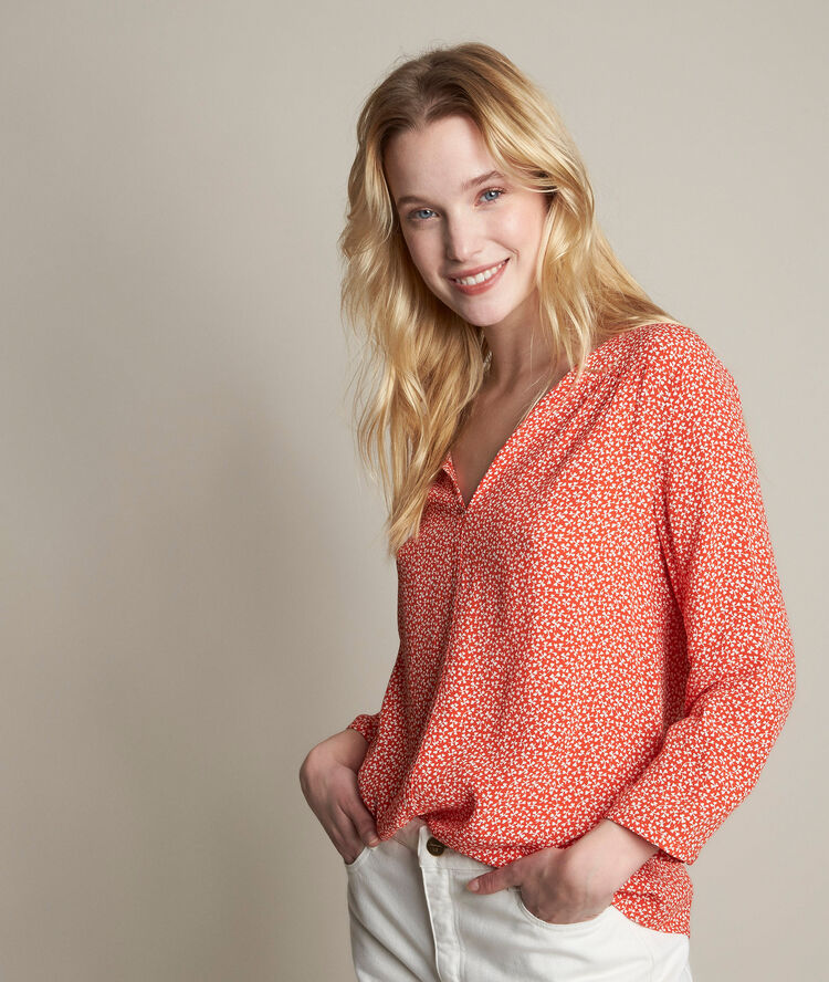 Eclipse printed blouse poppy.
