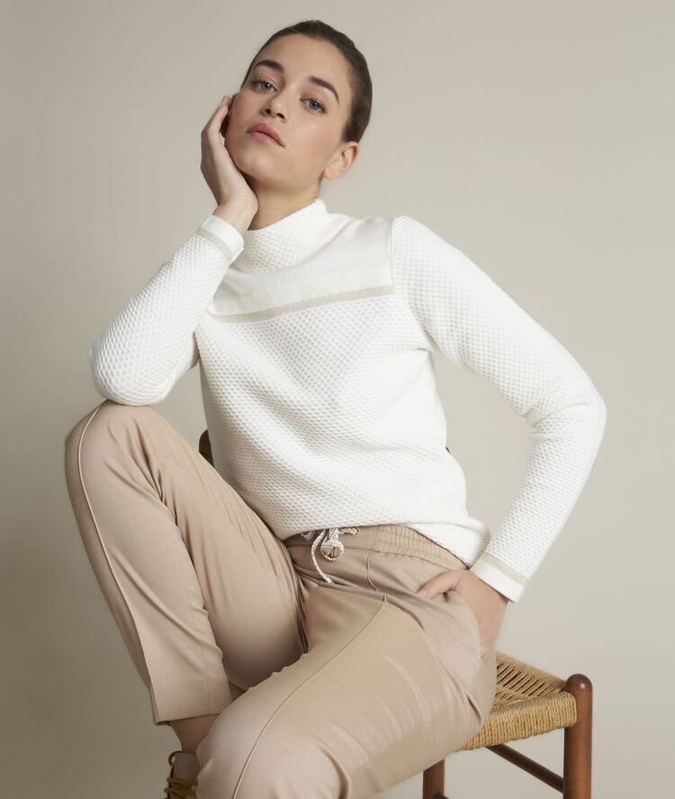 Dolce white ottoman pullover off-white.