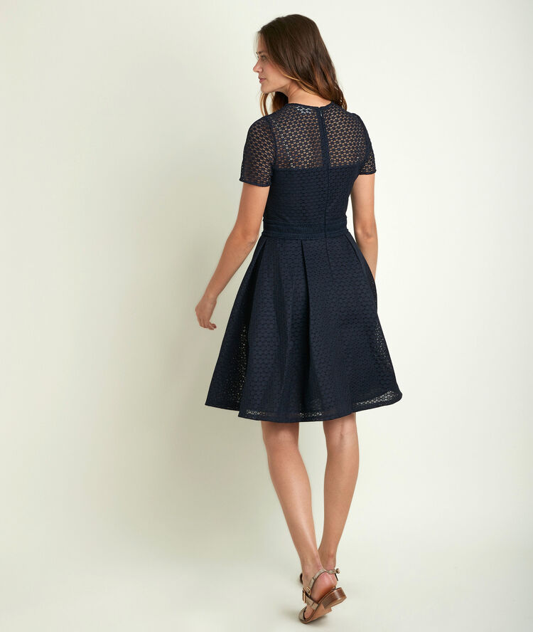 Olympe lace corolla dress violet.