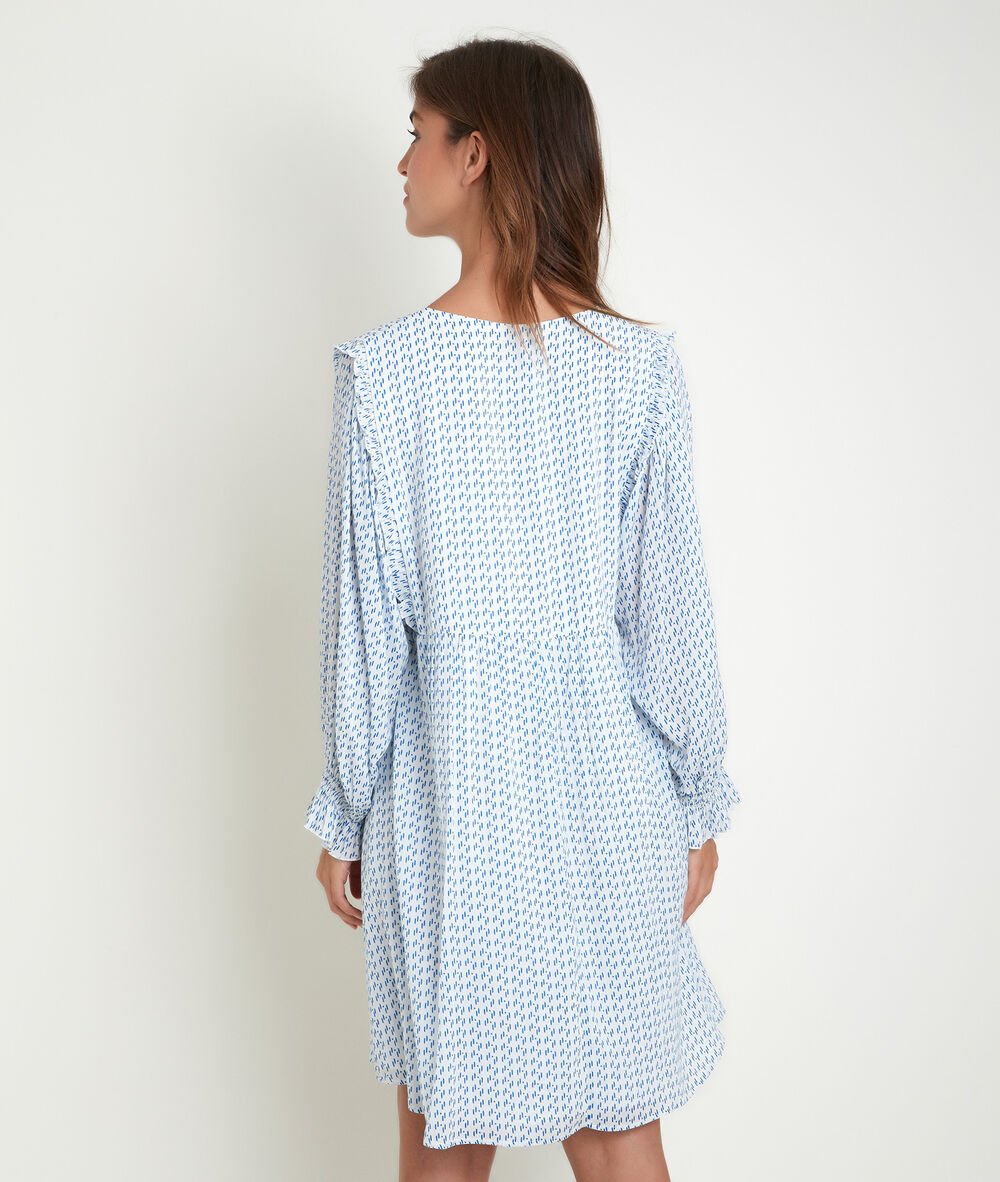 Nelia printed dress ecru.