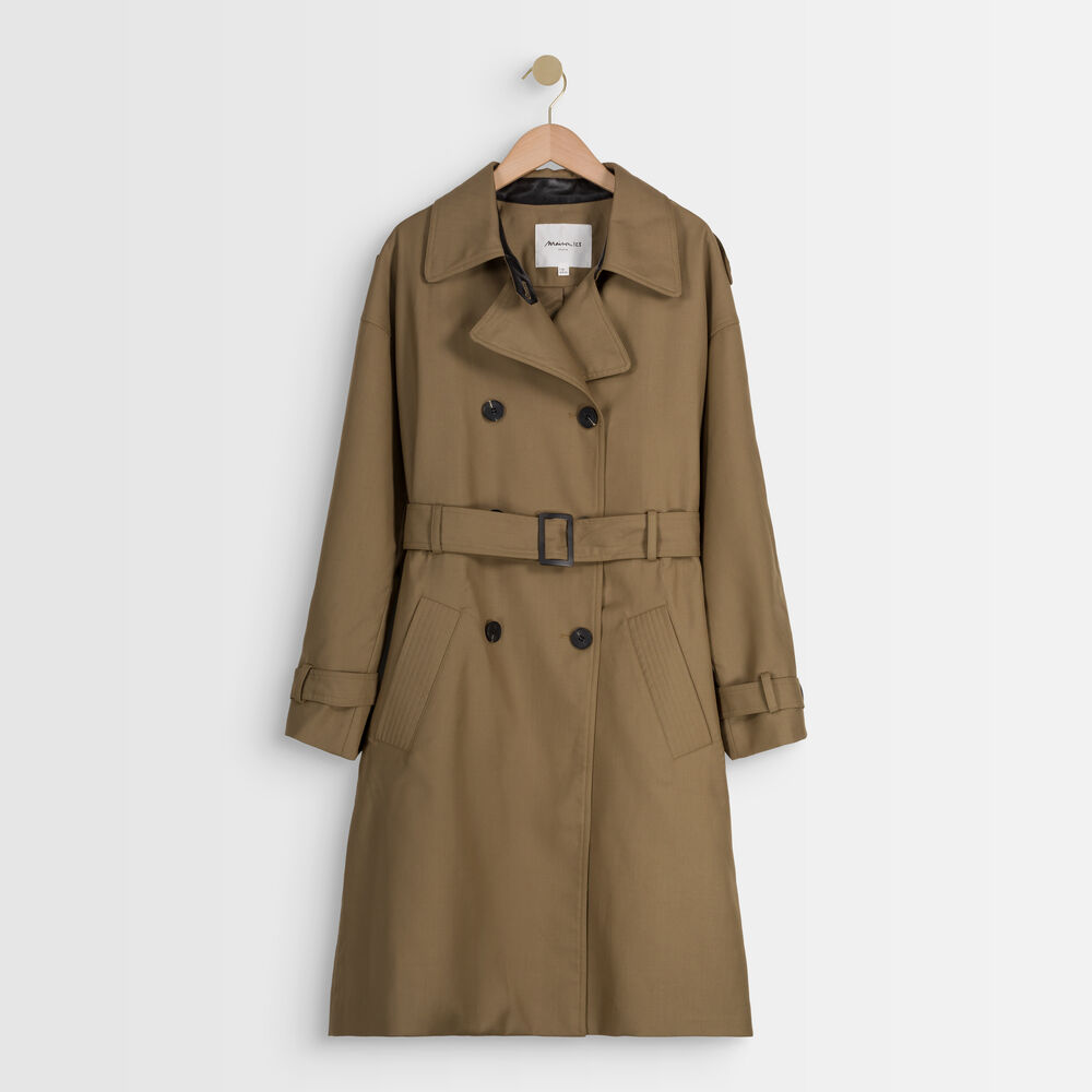 Victoria beige 3/4-length trench coat beige.