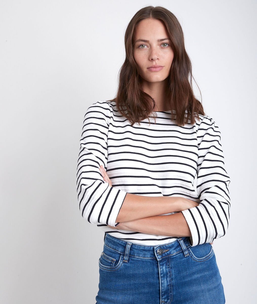 Delice navy striped T-shirt | 1-2-3 Delice navy striped T-shirt PhotoZ | 1-2-3
