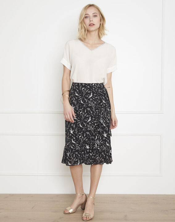 Senvol black floral print skirt | 1-2-3 Senvol black floral print skirt PhotoZ | 1-2-3