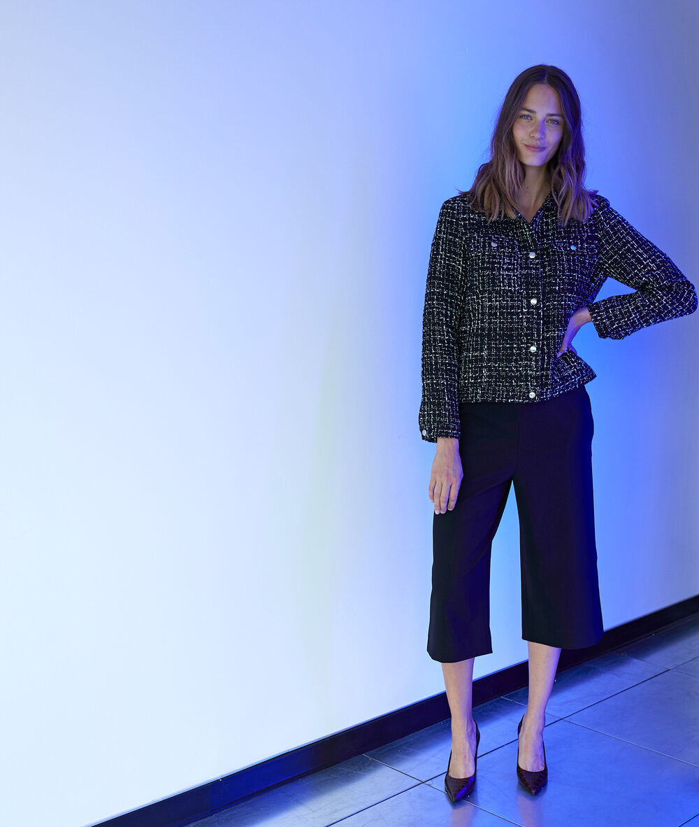 Malory microfibre culottes noir.