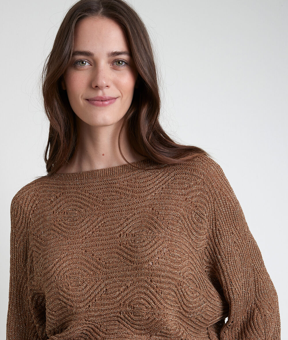 Amy khaki openwork jumper kaki.
