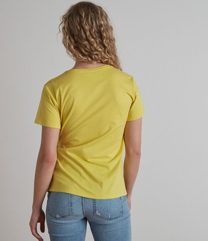 Clara yellow cotton tie T-shirt PhotoZ | 1-2-3
