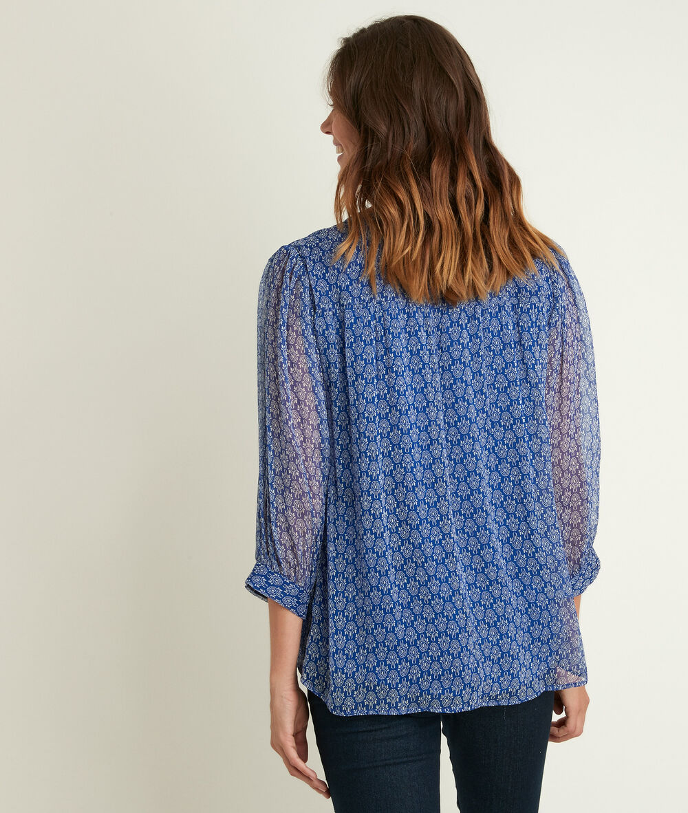Elsa bis printed blouse bleu klein.