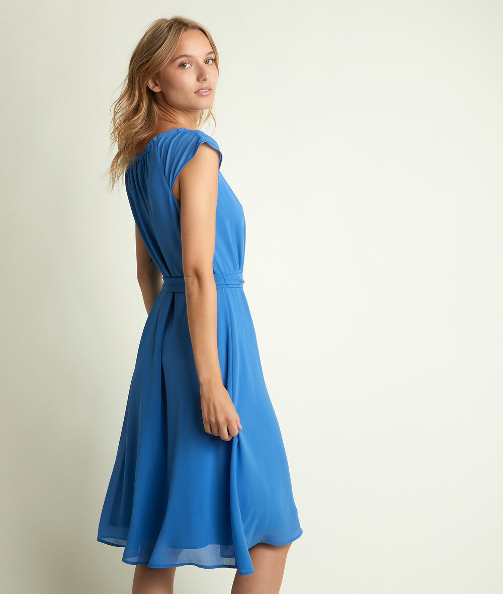 Ottowa fit and flare dress eggplant.