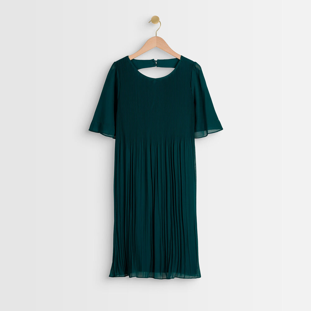 Coralia green pleated dress sage.
