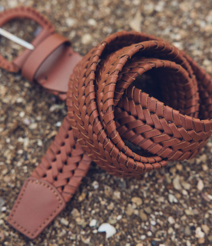 Bella Camel Braided Leather Belt PhotoZ | 1-2-3