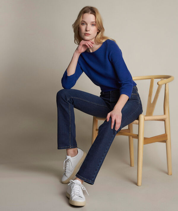 Delta cobalt boat neck pullover | 1-2-3 Delta cobalt boat neck pullover PhotoZ | 1-2-3