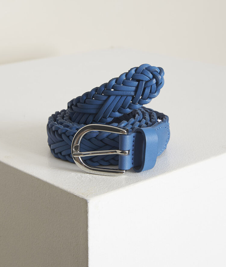 Atresse indigo braided belt light duck egg blue.