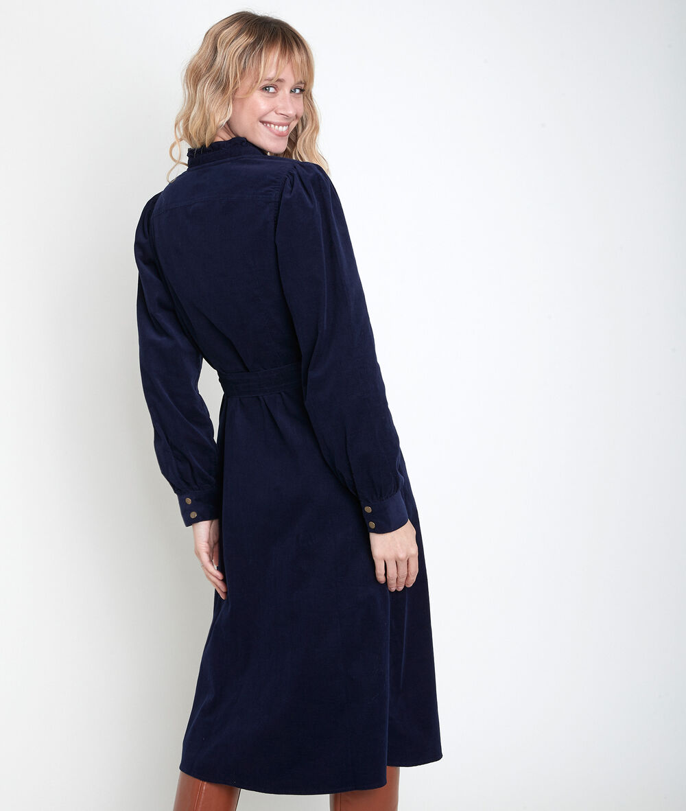 Laura navy corduroy dress. marine.