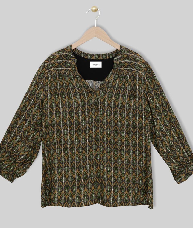 Elsa printed blouse nile green.