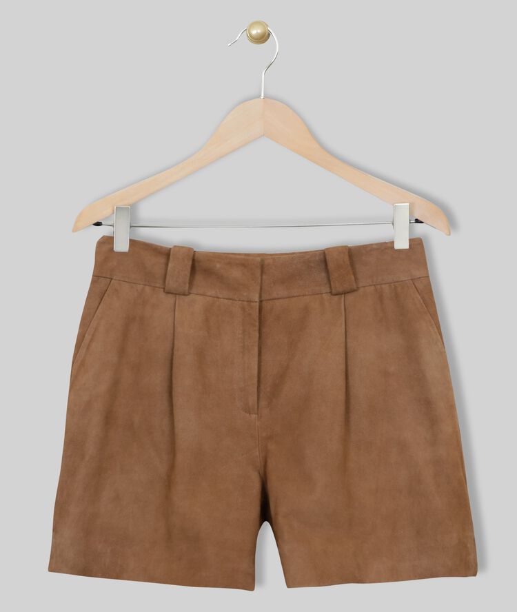 Imani suede shorts light camel.