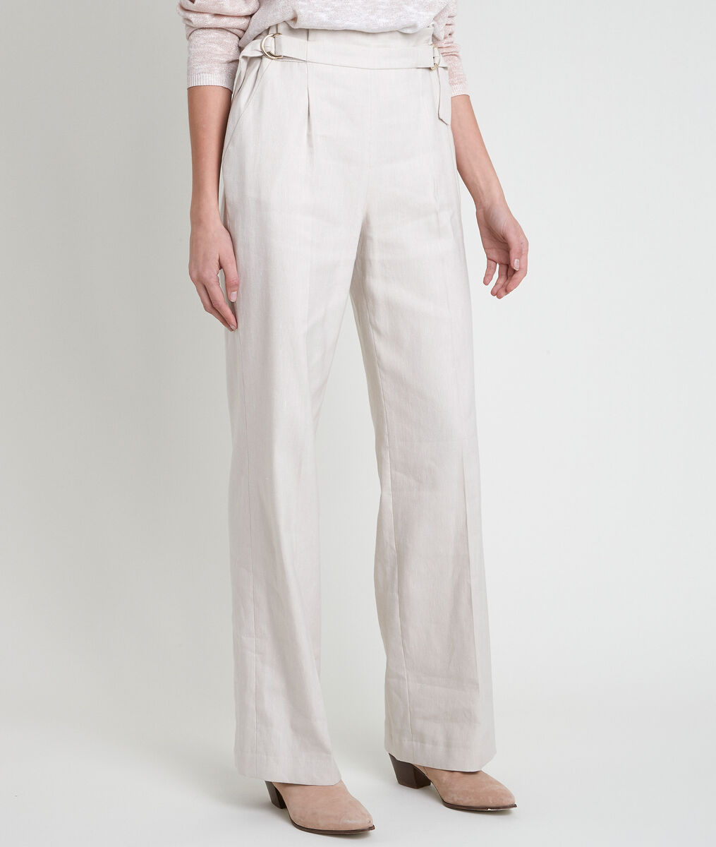 Filipo ecru linen blend wide-legged trousers | 1-2-3 Filipo ecru linen blend wide-legged trousers PhotoZ | 1-2-3