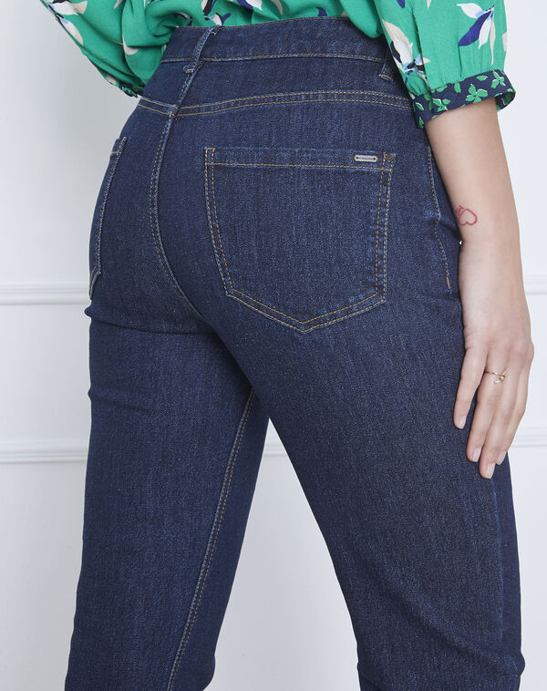 Come straight-cut raw denim jeans dark indigo.