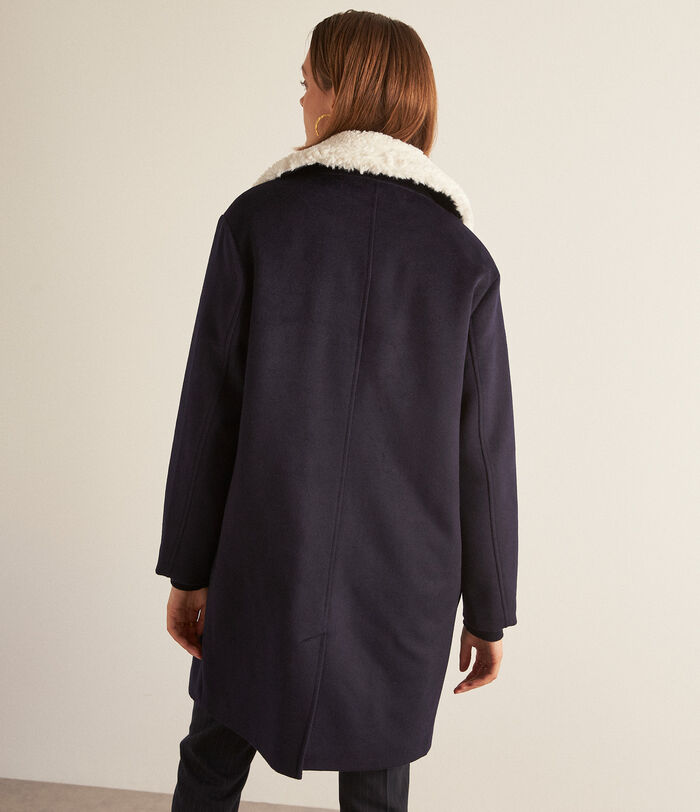 Layton navy long wool coat PhotoZ | 1-2-3