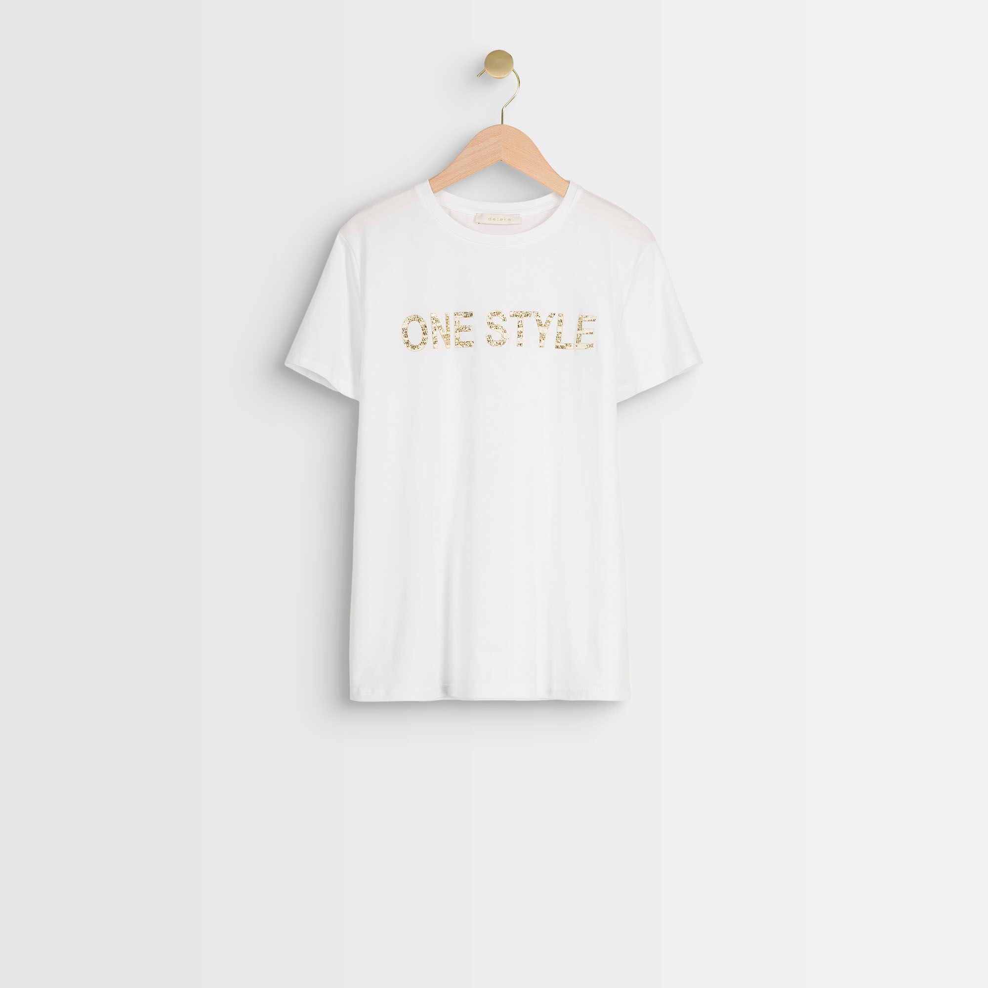 sequin slogan t shirt