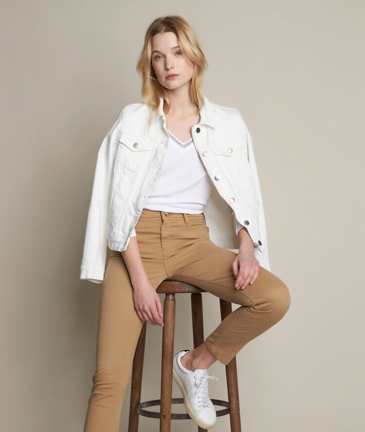 Clem white denim jacket off-white.