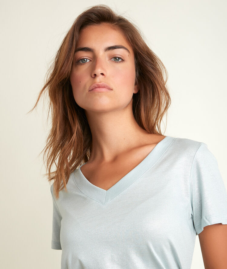 Ronie shiny lavender t-shirt lavendar.