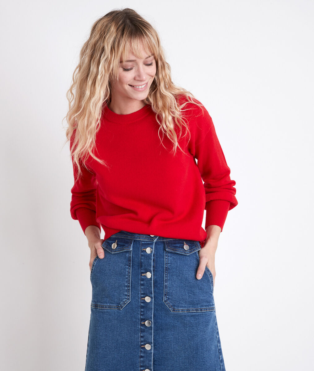 ALANIS red wool and cashmere jumper | 1-2-3 ALANIS red wool and cashmere jumper PhotoZ | 1-2-3