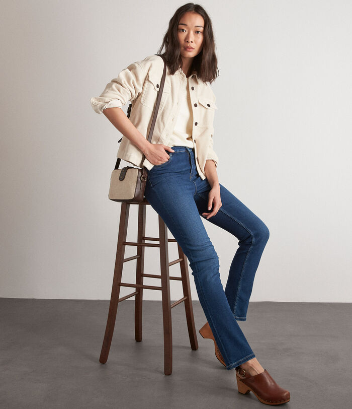 Sonia organic cotton raw straight-leg denim jeans