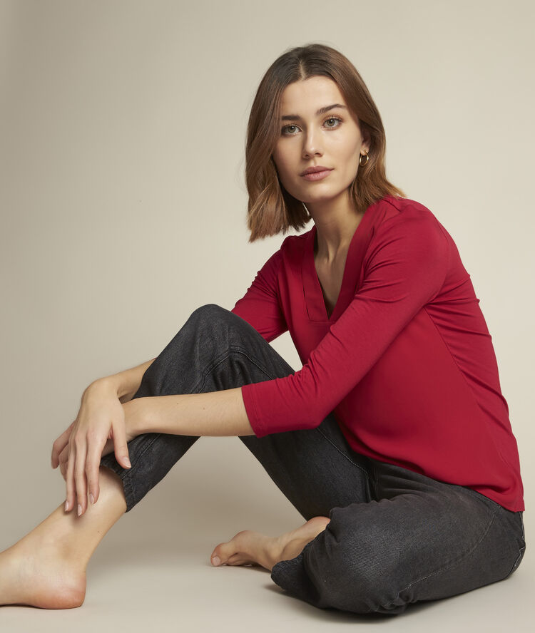 Elliott fuchsia dual-fabric top light fuscia.