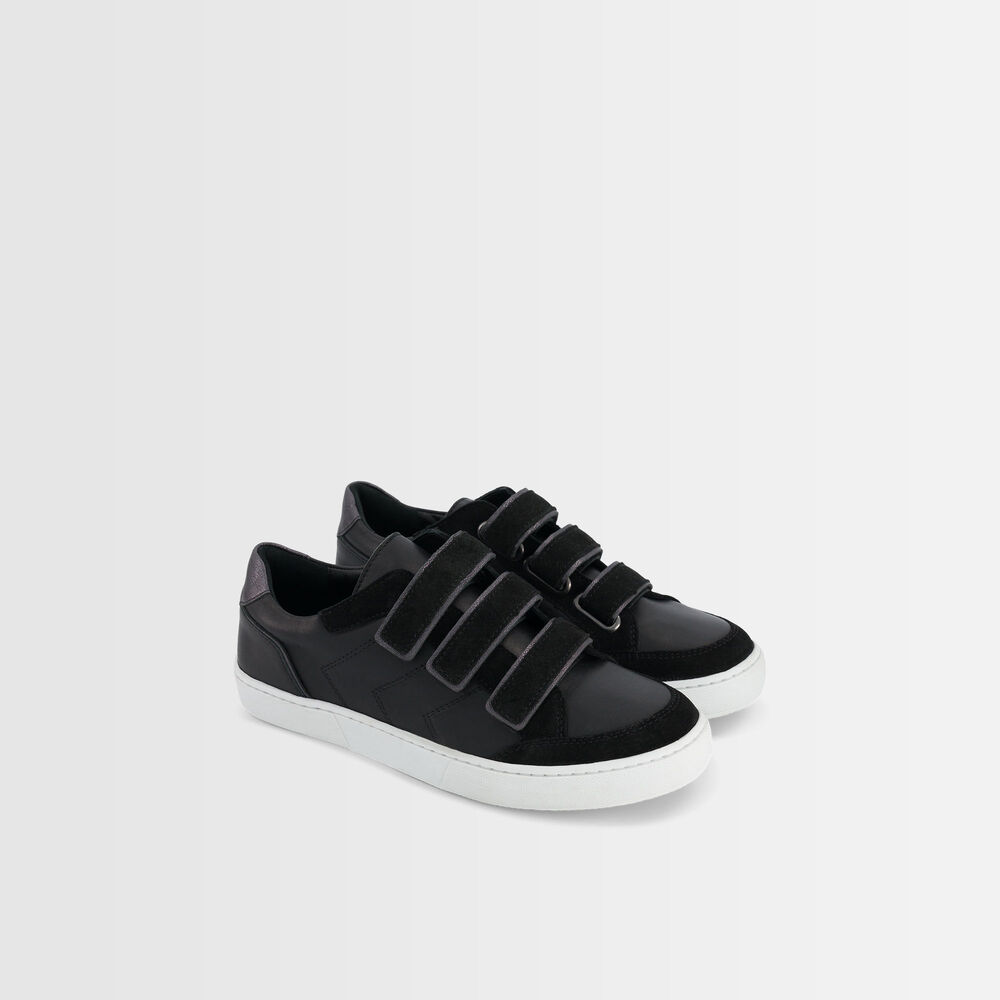 Gala black velcro trainers noir.
