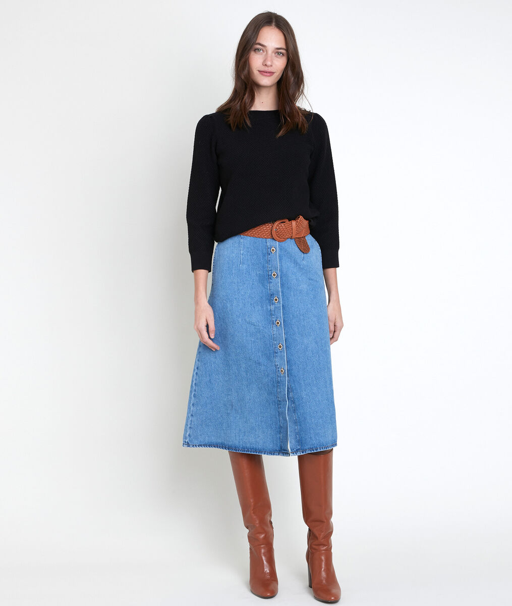 Amore black decorative knit jumper | 1-2-3 Amore black decorative knit jumper PhotoZ | 1-2-3