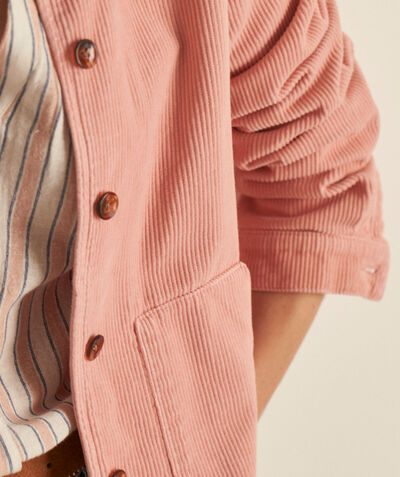 Romea pink corduroy artisan jacket PhotoZ | 1-2-3