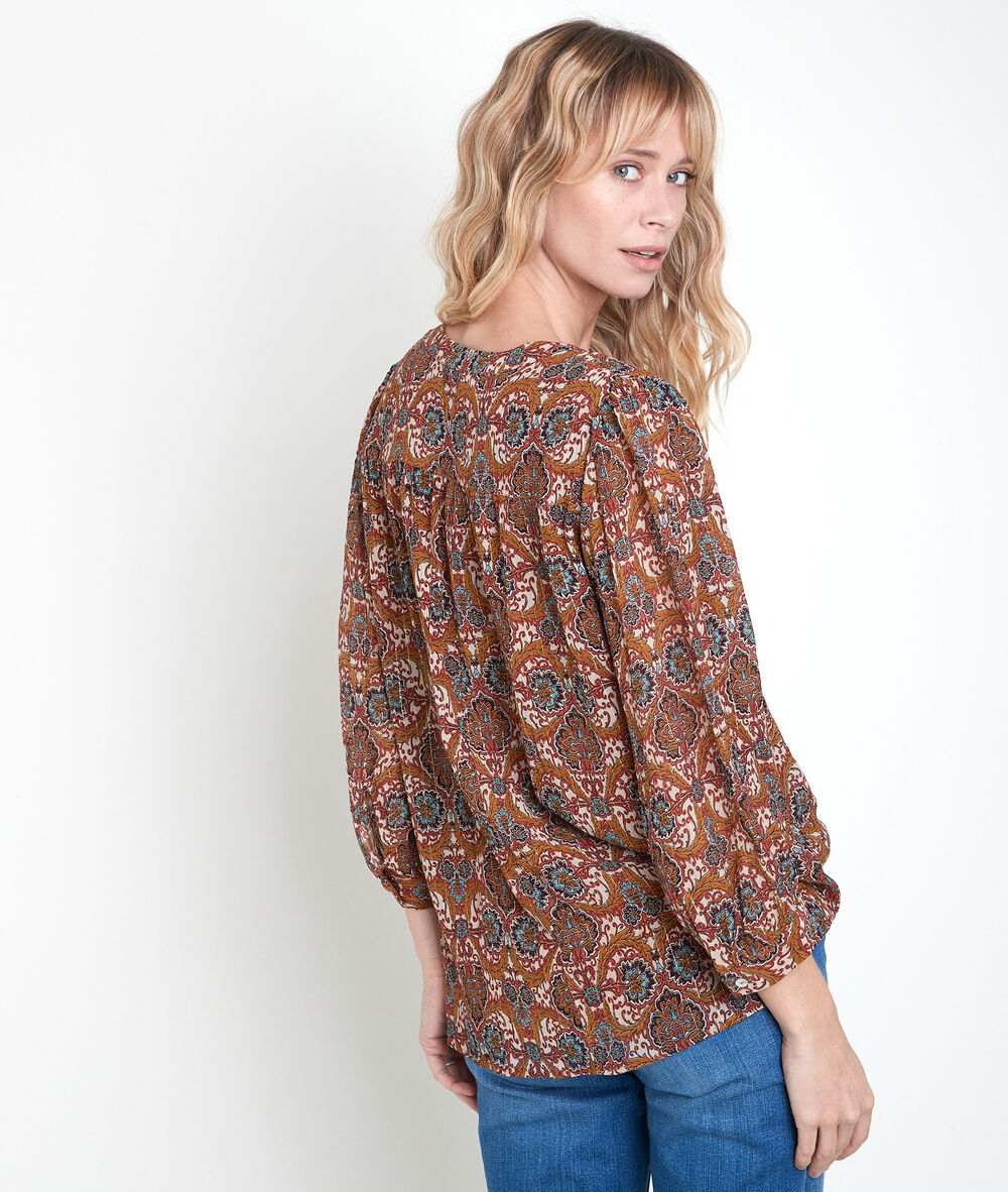 Elsa printed blouse beige.