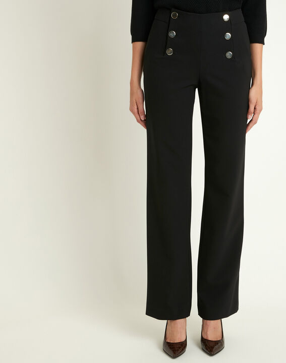 Hubert black microfibre sailor trousers | 1-2-3 Hubert black microfibre sailor trousers PhotoZ | 1-2-3