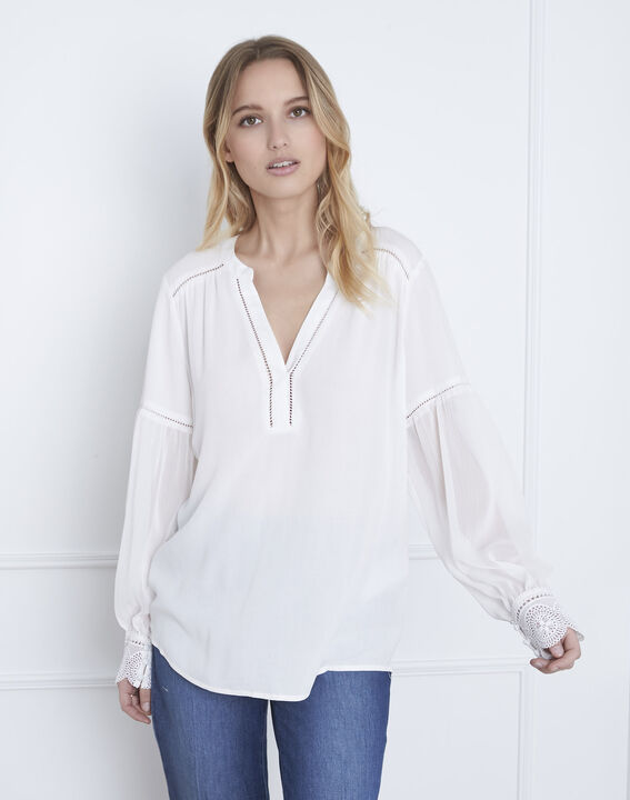 Veronica ecru lace blouse | 1-2-3 Veronica ecru lace blouse PhotoZ | 1-2-3