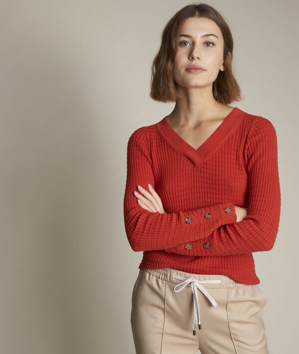 Dolmen orange pullover | 1-2-3 Dolmen orange pullover PhotoZ | 1-2-3