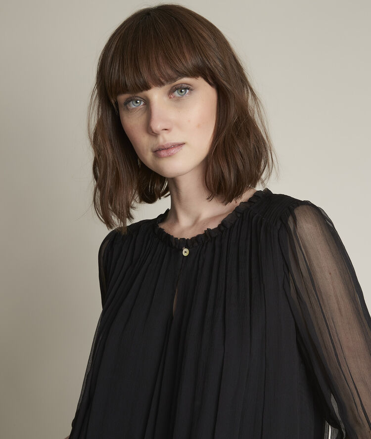 Emma louise silk blouse black.