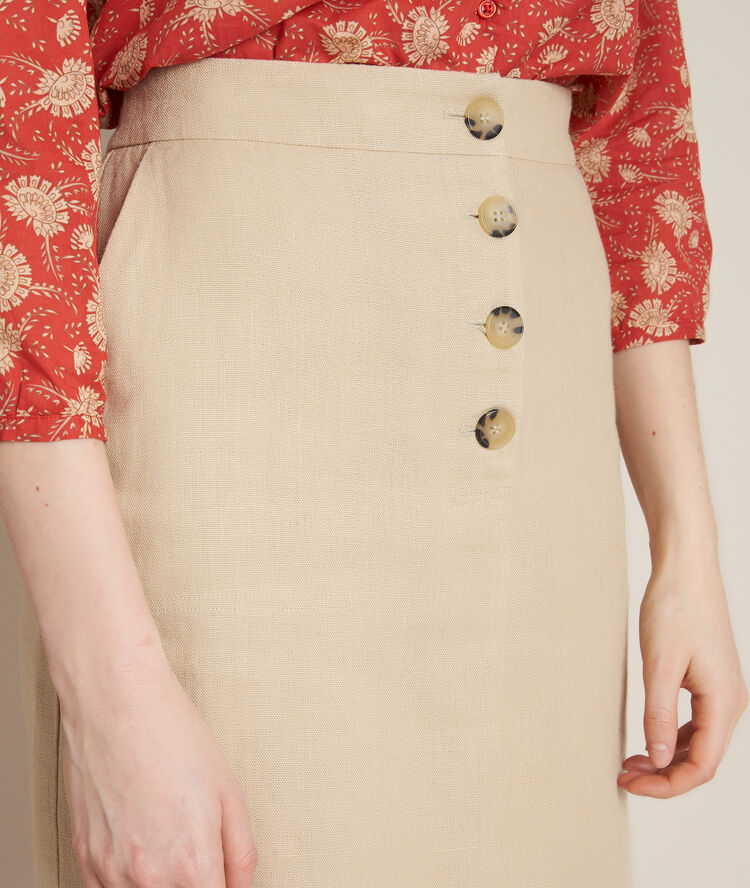 Blanche a-line linen skirt whitewash.