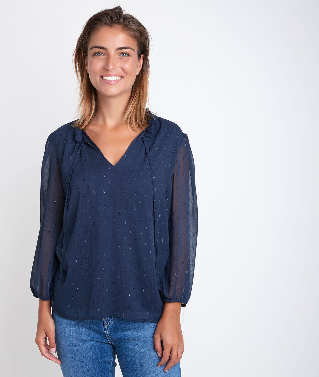 Daika dual-fabric plumetis top | 1-2-3 Daika dual-fabric plumetis top PhotoZ | 1-2-3